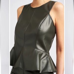EN SAISON Layne Black Leather Top